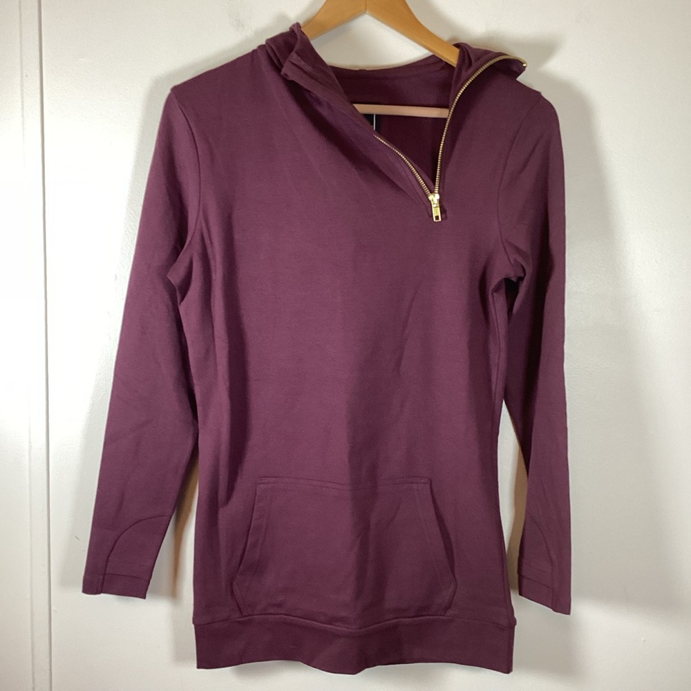 Set of 2 LIV & LOTTIE 1/4 Zip Hoodies Women’s Size XS Burgundy & Brown EUC